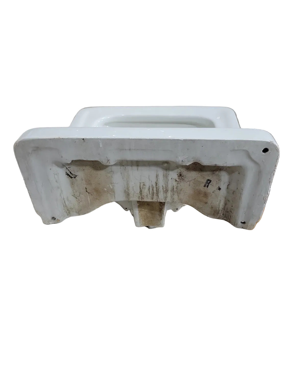 Antique Standard Wall Mount Bathroom Sink – Cast Iron with High Back