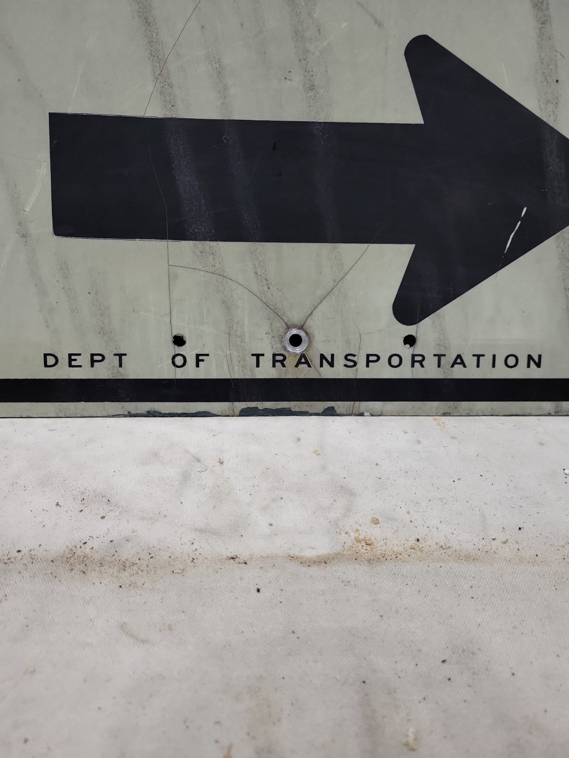 Vintage “ALL TRAFFIC” Metal Street Sign – Dept. of Transportation – 24" x 24"