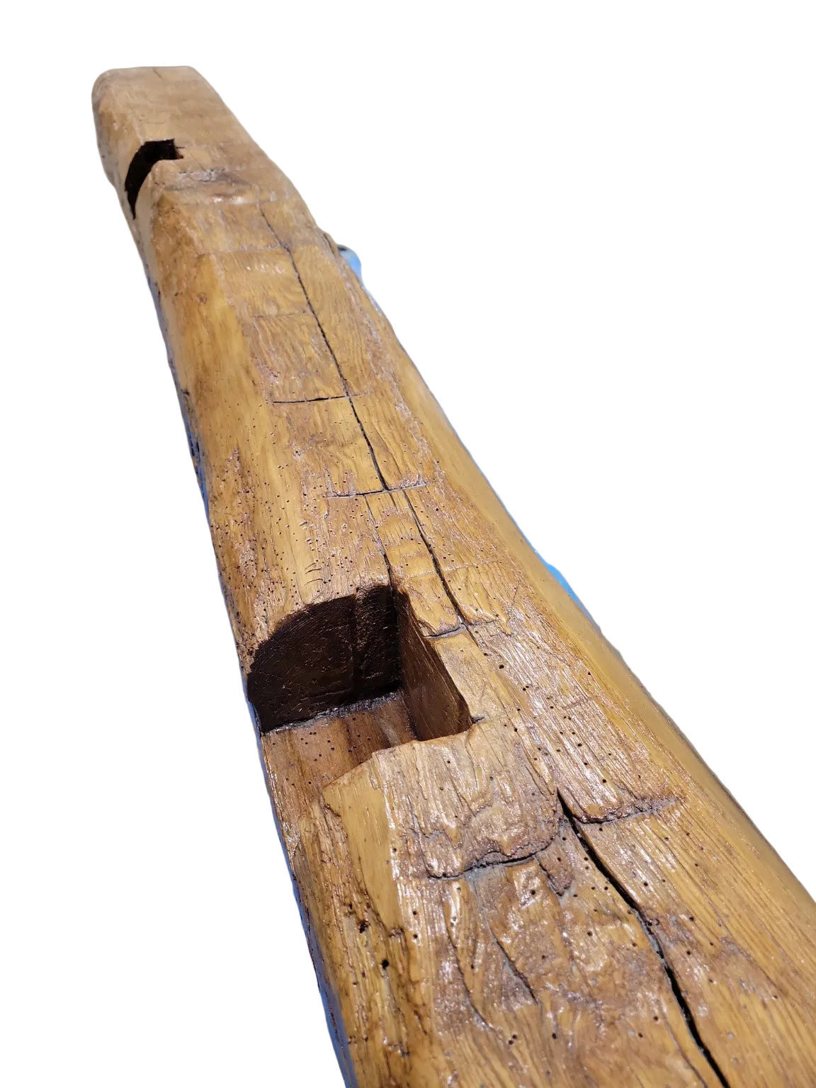 Reclaimed Hand-Hewn Oak Beam – 8" x 8" x 77"