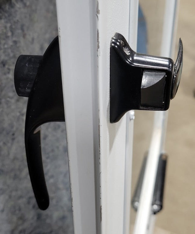 White Aluminum Storm Door with Screen and Mounting Trim – 35 ½" x 79 ¼"