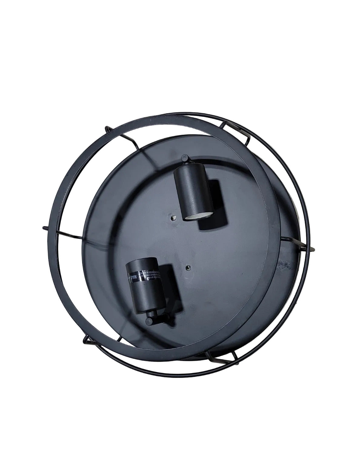 Modern Industrial Cage Ceiling Light – Matte Black Finish