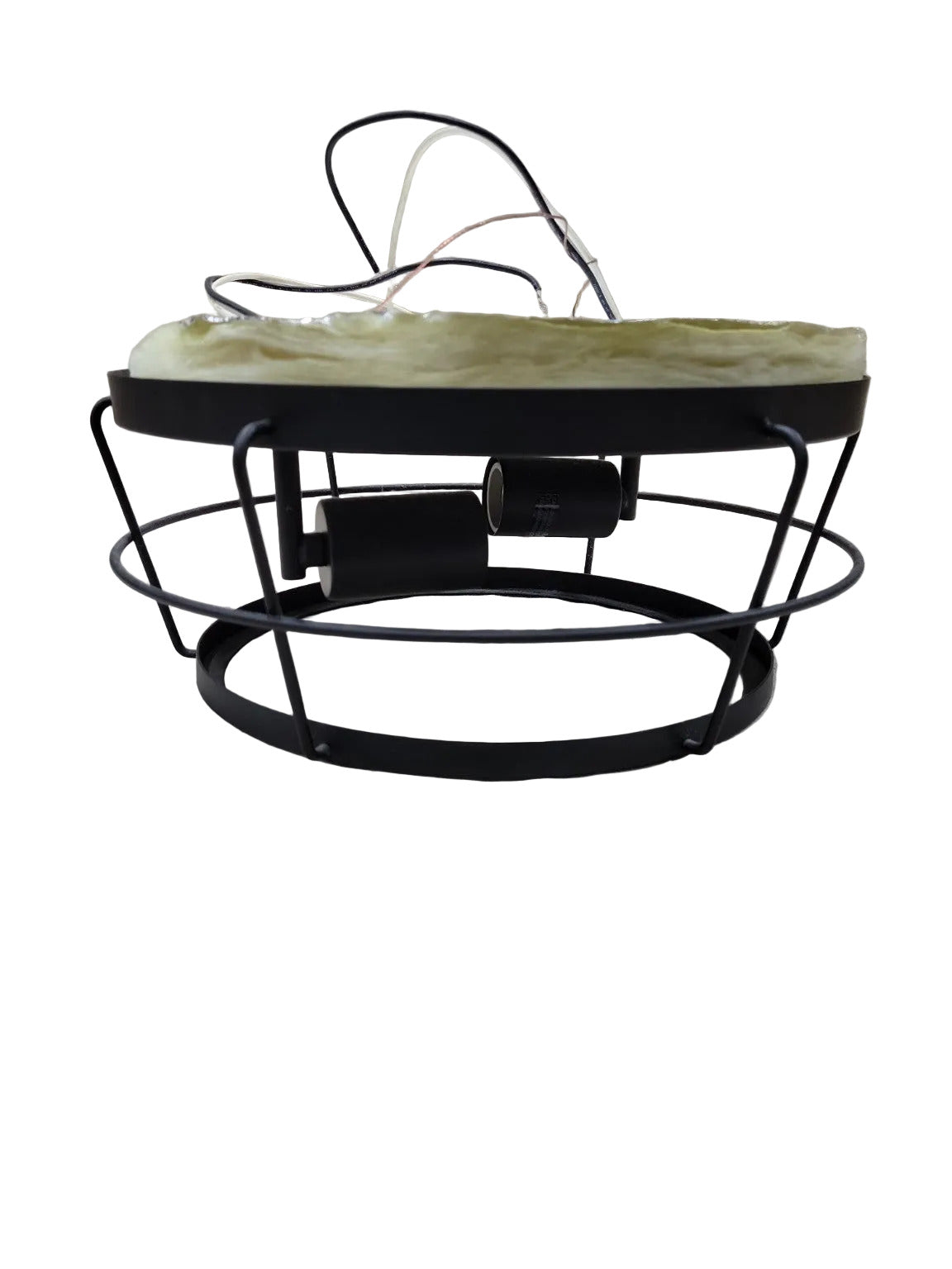 Modern Industrial Cage Ceiling Light – Matte Black Finish