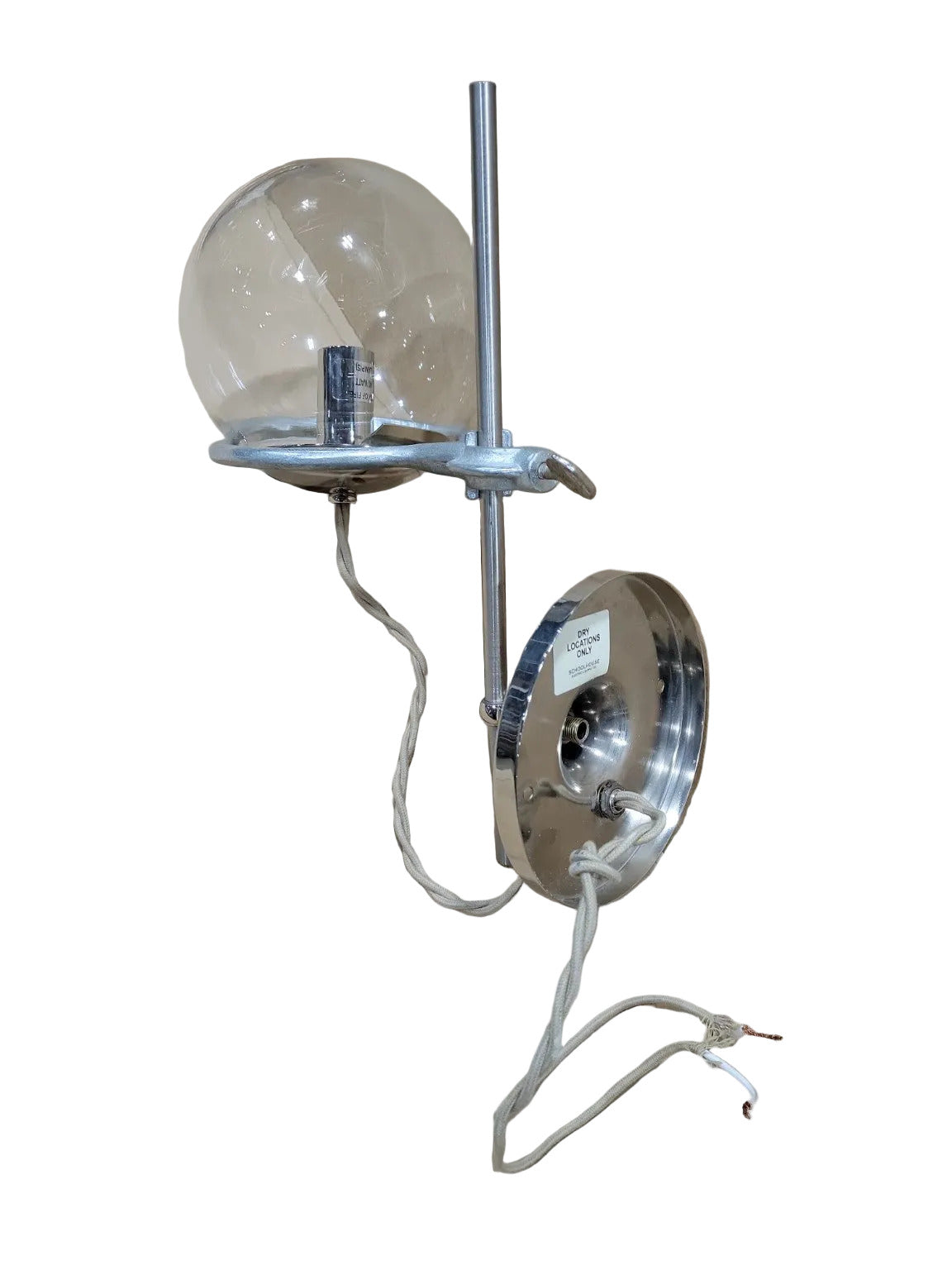 Orbit Sconce – Reproduction Industrial Adjustable Glass Globe Sconces (Set of 2)