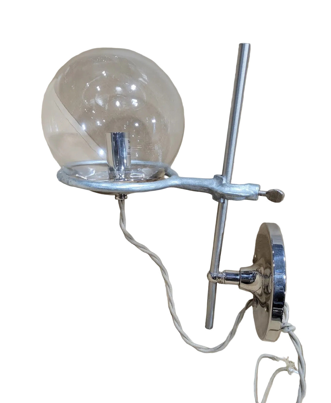 Orbit Sconce – Reproduction Industrial Adjustable Glass Globe Sconces (Set of 2)