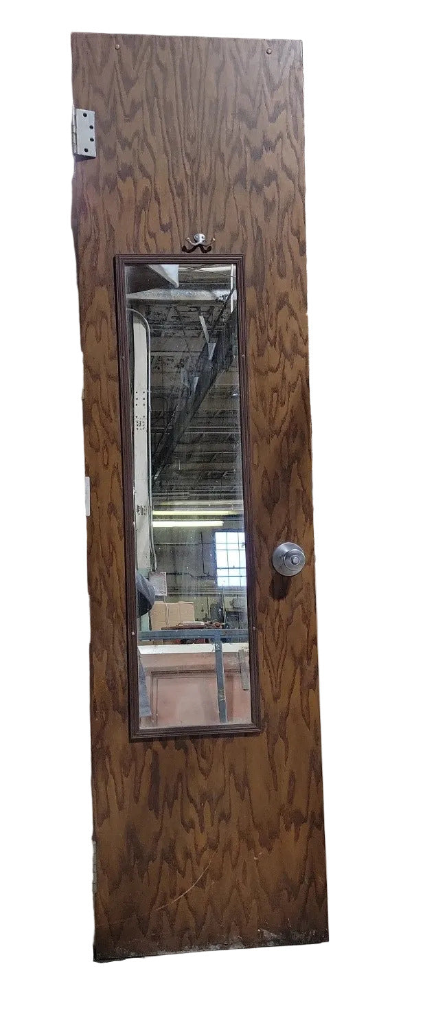 Commercial Oak Veneer Door with Mirror – 23 ¾" x 83" x 1 ¾"