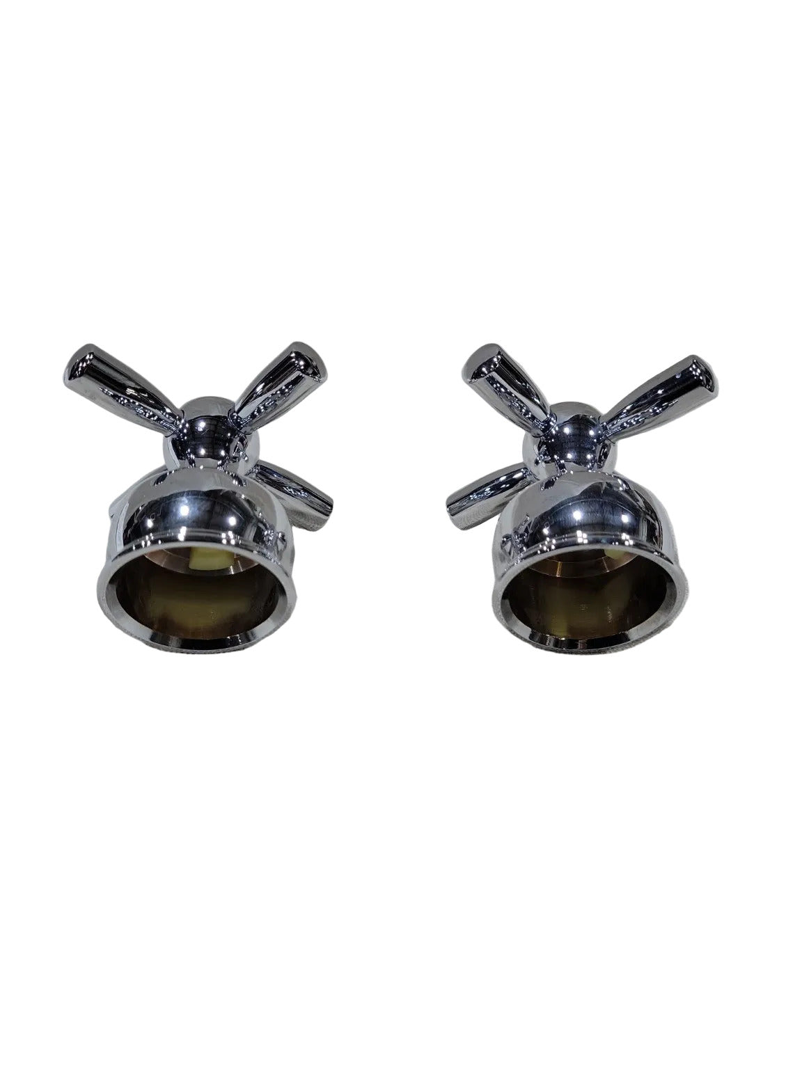Delta H46 Chrome Cross Handles – “Medium Neo Style” Metal Faucet Handle Set