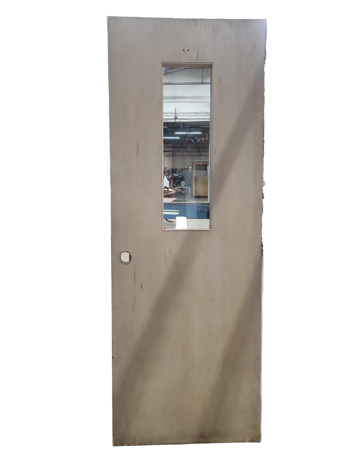 Modern Solid Core Door with Central Glass Lite – 29 ¾" W x 83" H x 1 ¾" D