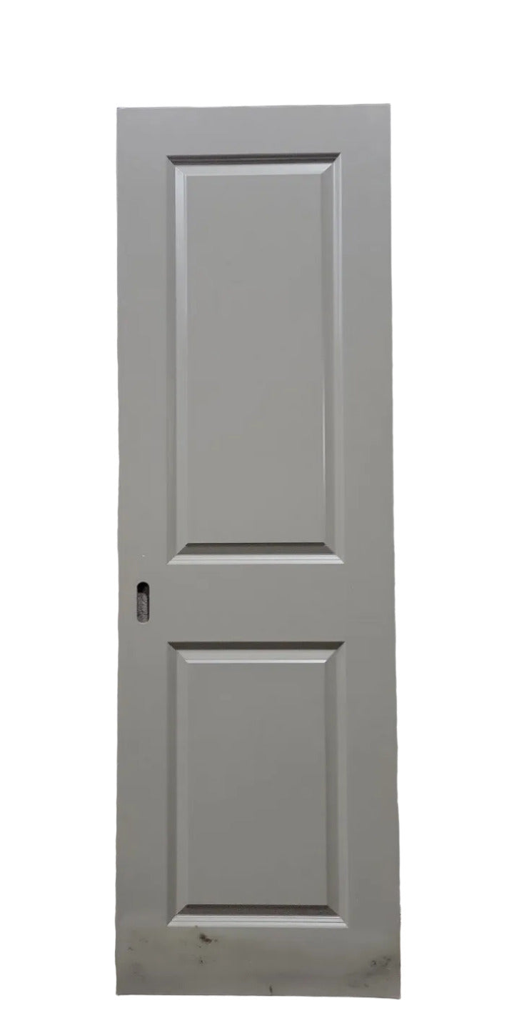 Painted Grey Two-Panel Wood Door – 24 ½" x 77 5/8" x 1 ½"