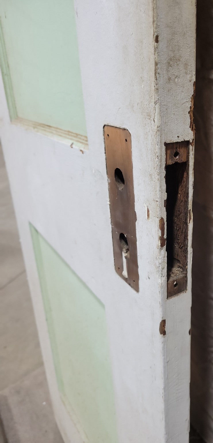 Vintage Two-Panel Wood Door, Dual Finish – 24" x 80" x 1 ⅜"