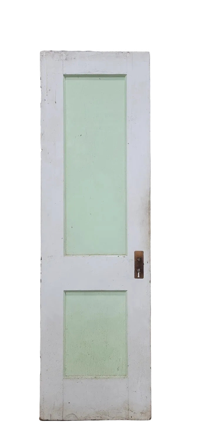 Vintage Two-Panel Wood Door, Dual Finish – 24" x 80" x 1 ⅜"