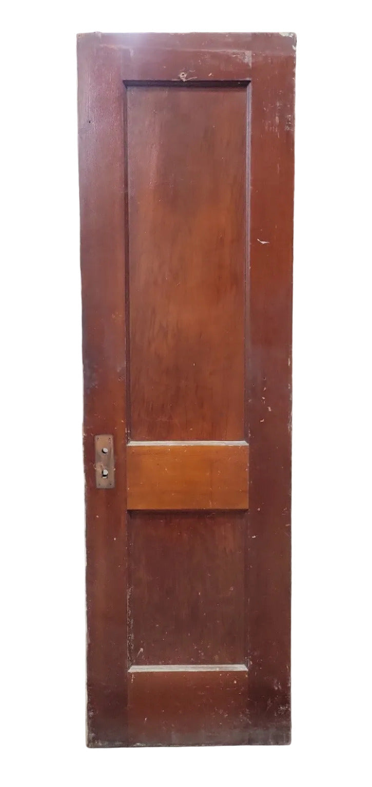 Vintage Two-Panel Wood Door, Dual Finish – 24" x 80" x 1 ⅜"