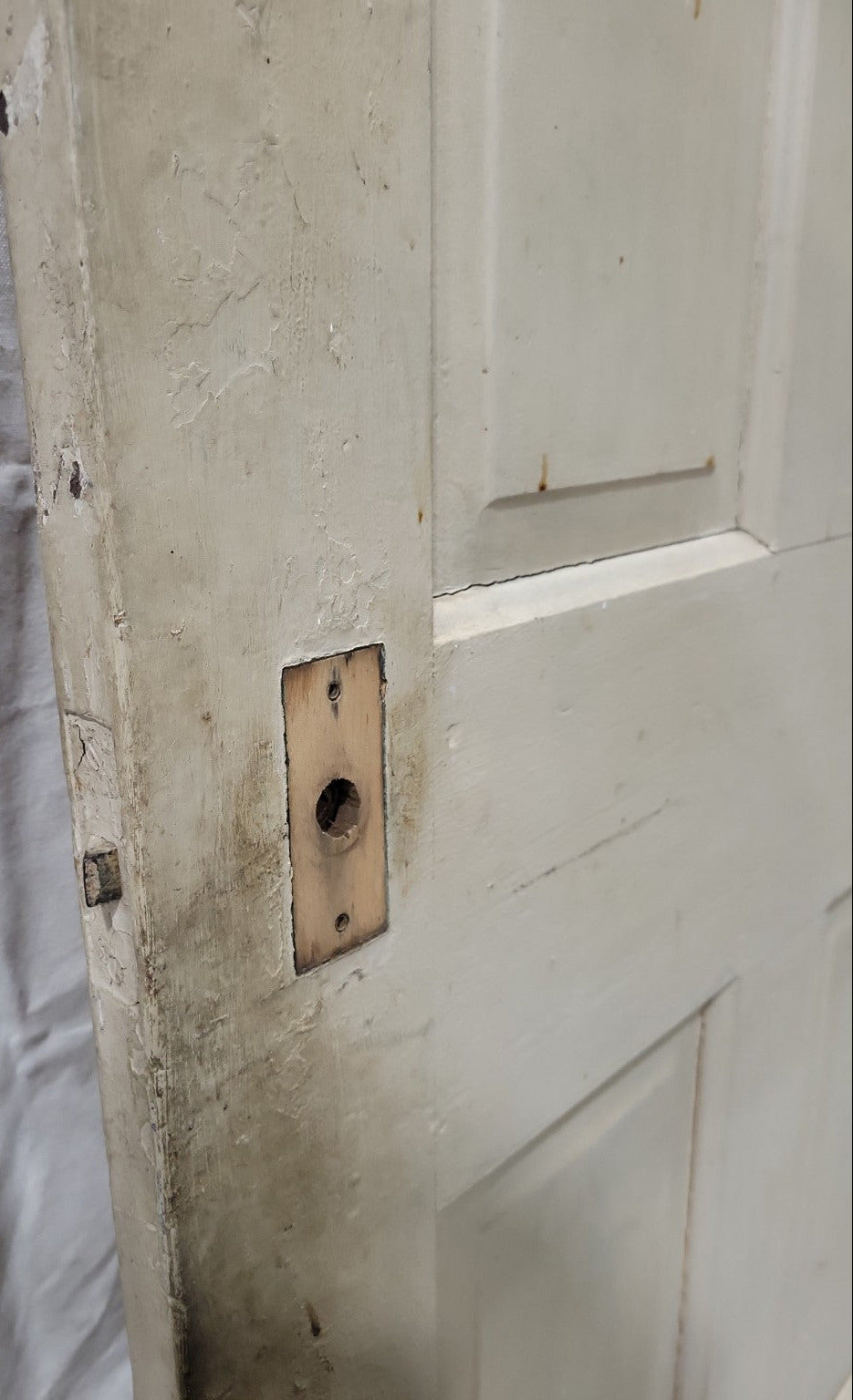 Antique Four-Panel Painted Wood Door – 29 ¾" x 75 5/8" x 1 ⅜"