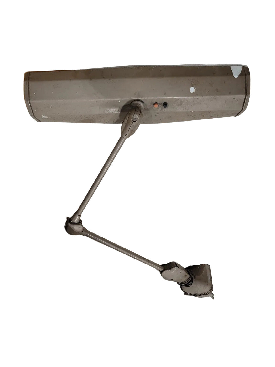 Vintage Industrial Clamp-On Task Lamp – Double Bulb Arm Light