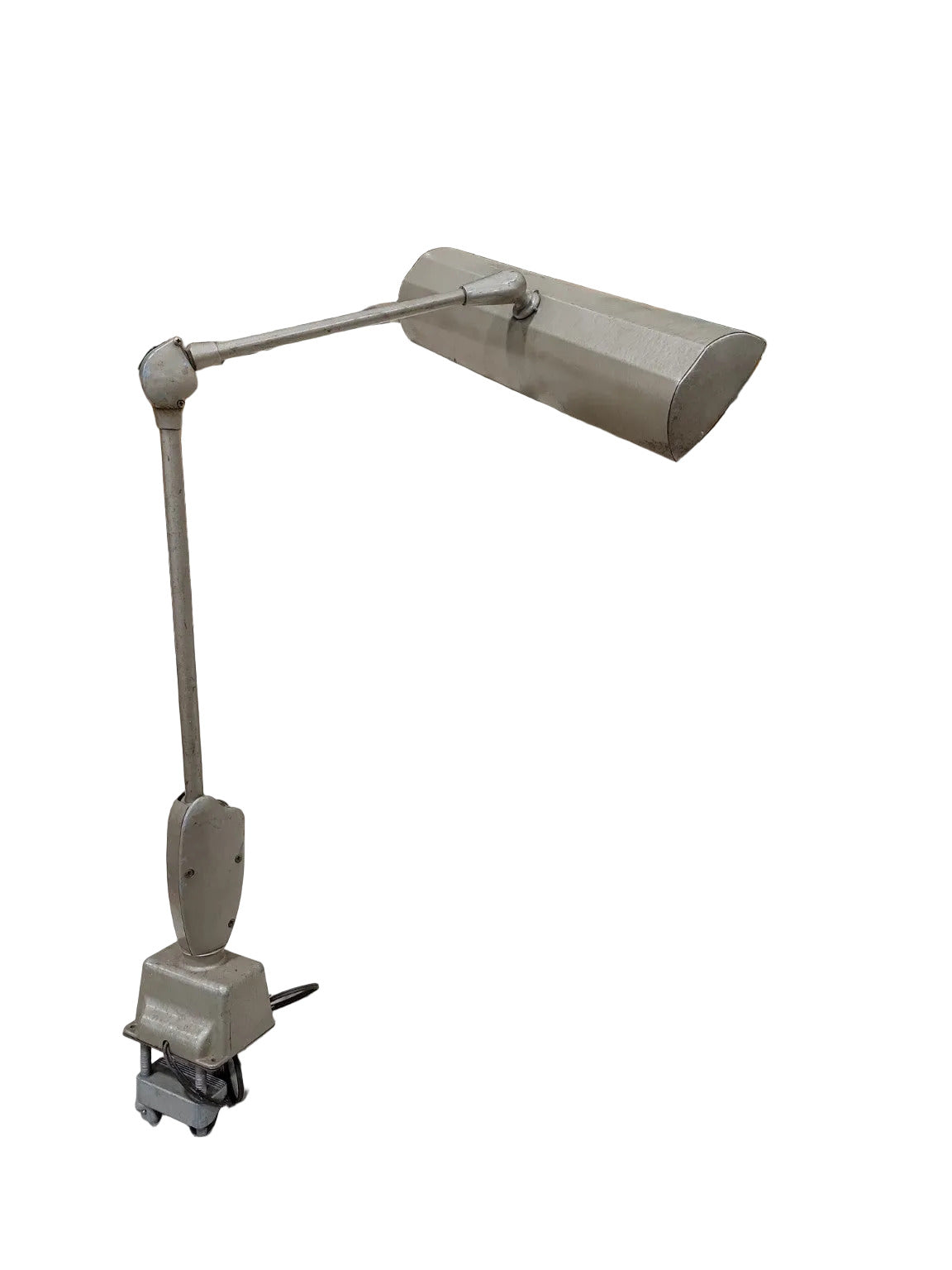 Mid-Century Industrial Articulating Task Lamp – Steel Clamp-On Fixture