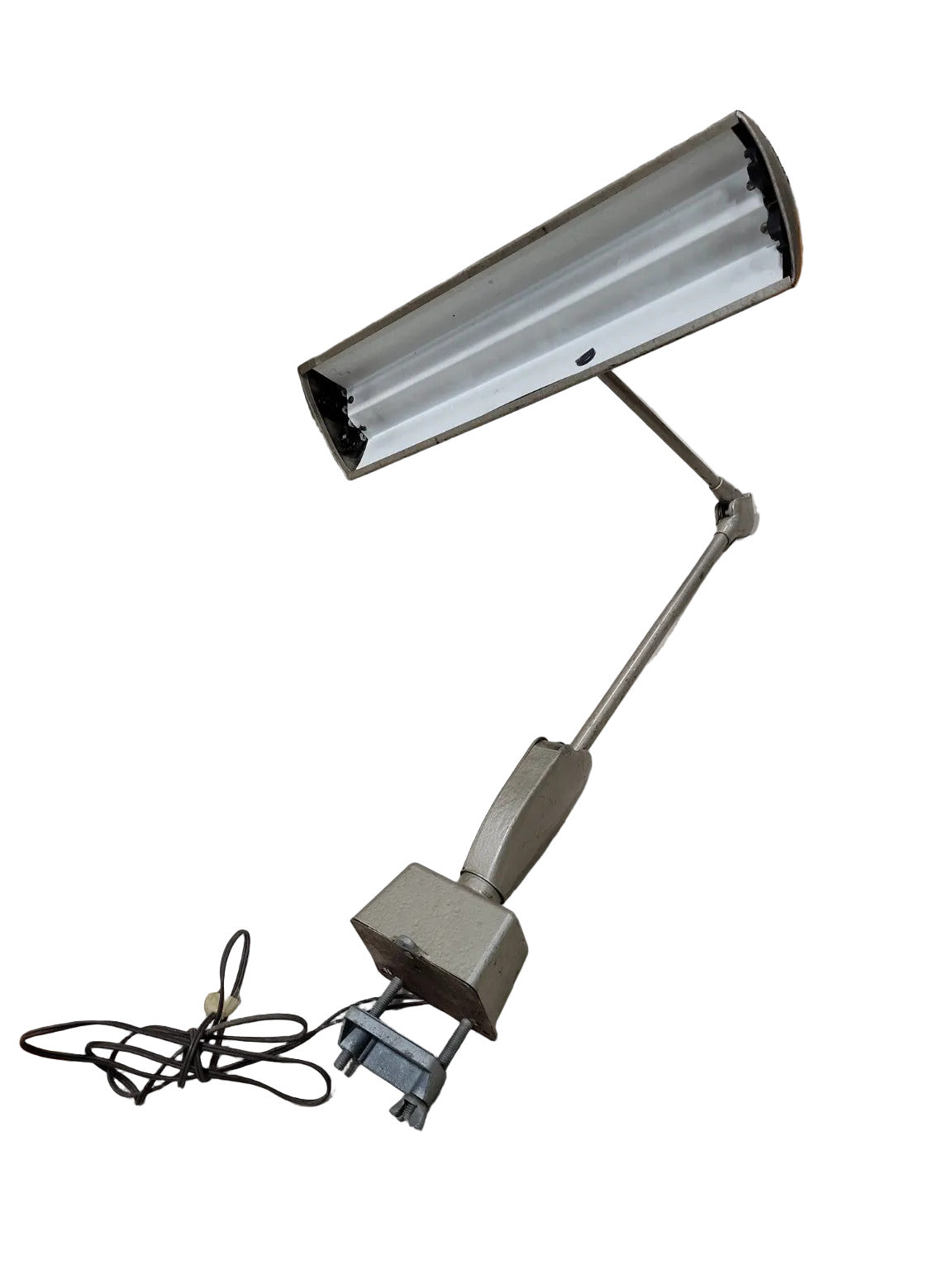 Mid-Century Industrial Articulating Task Lamp – Steel Clamp-On Fixture