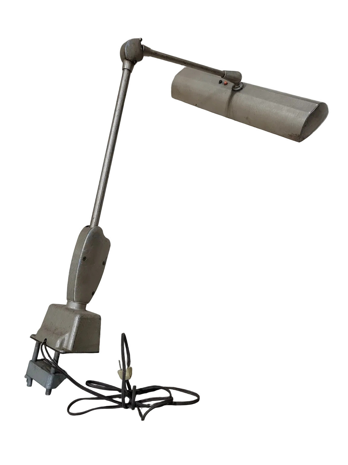 Mid-Century Industrial Articulating Task Lamp – Steel Clamp-On Fixture