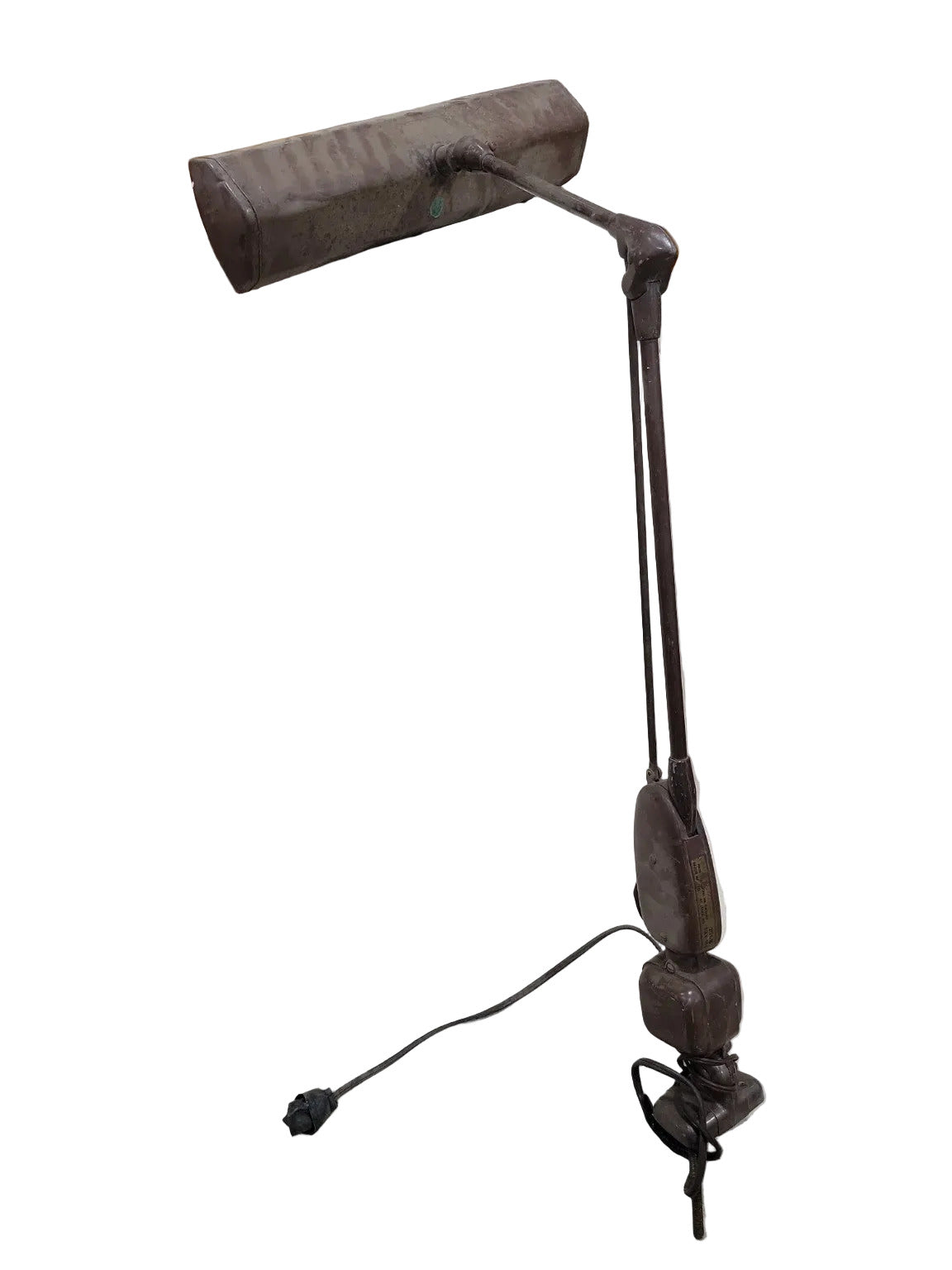 Vintage Dazor Floating Fixture Lamp – Model 2124-16 Articulating Clamp Light