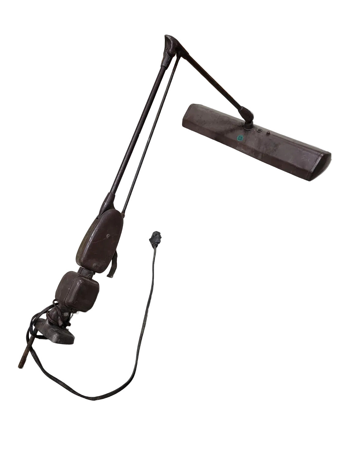 Vintage Dazor Floating Fixture Lamp – Model 2124-16 Articulating Clamp Light