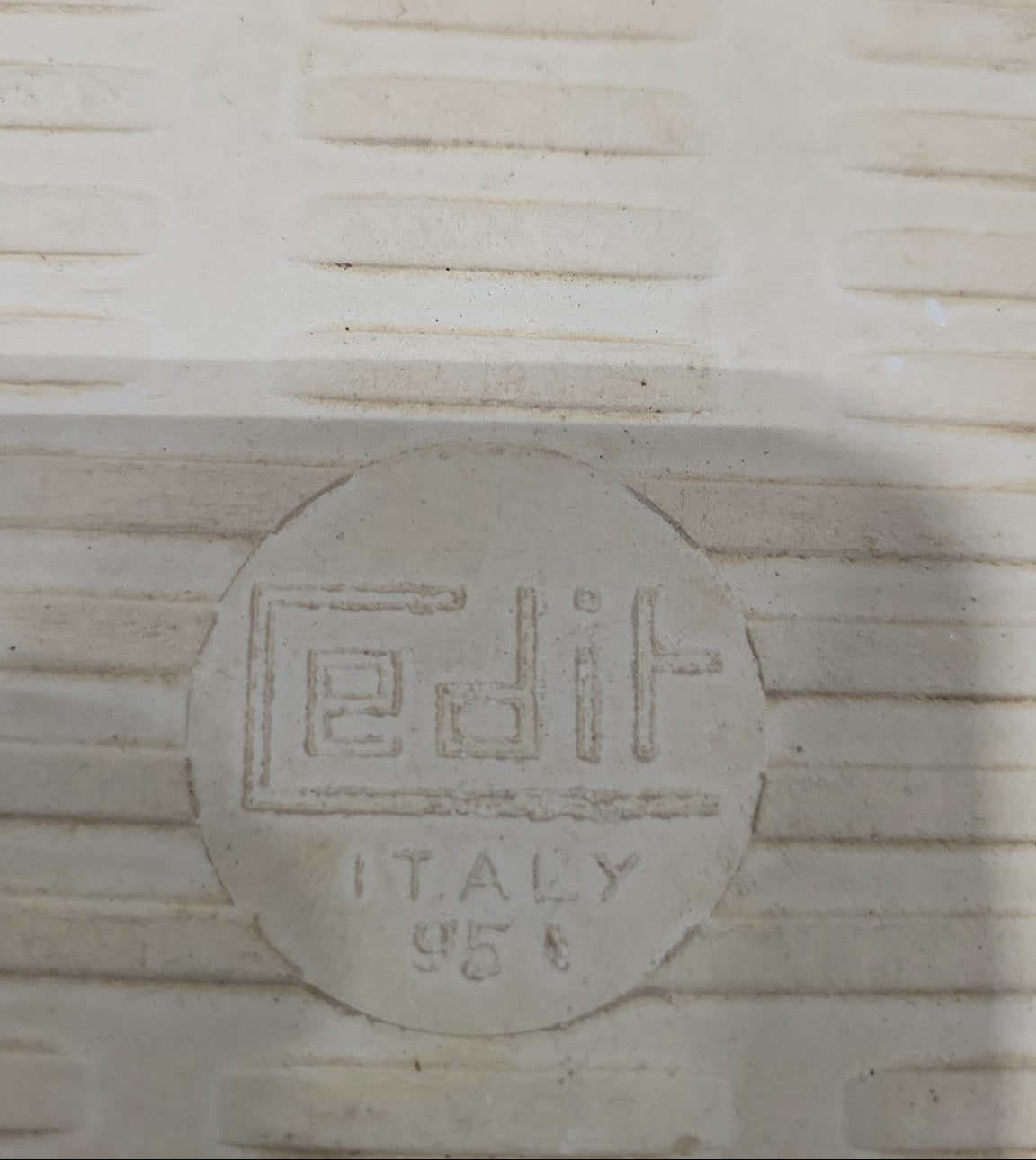 Lot of 64 Vintage Italian White Glazed Ceramic Tiles – 4 ¼" Square