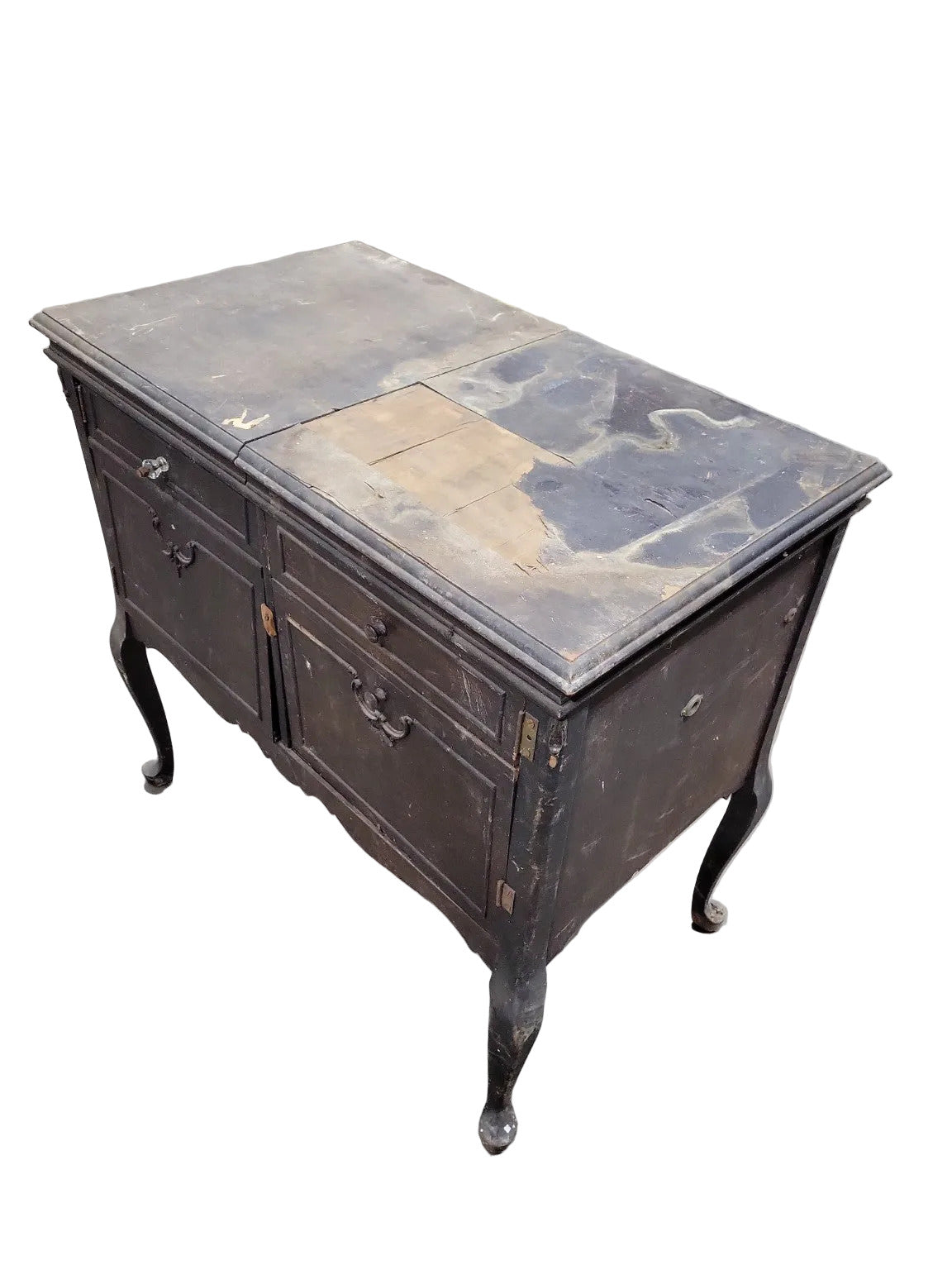 Silvertone Cabinet Record Player Console – Queen Anne Style