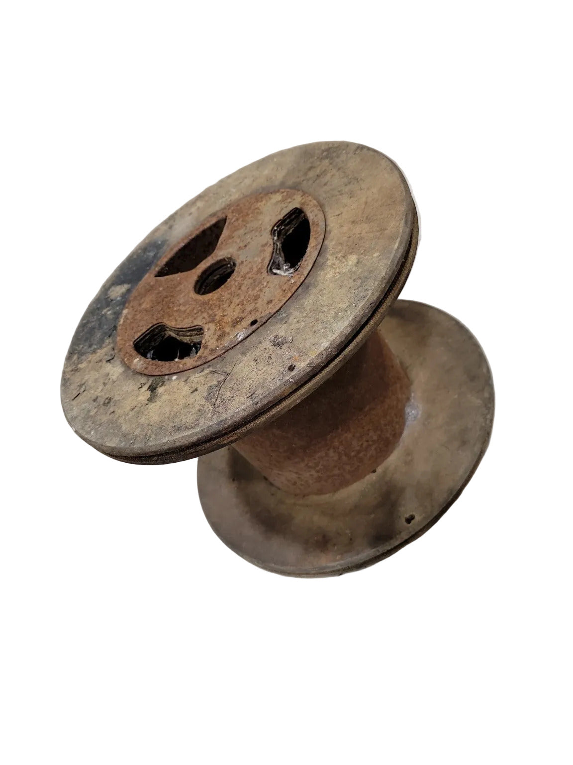 Vintage Heavy-Duty Wire Spool – 12" Diameter Industrial Reel