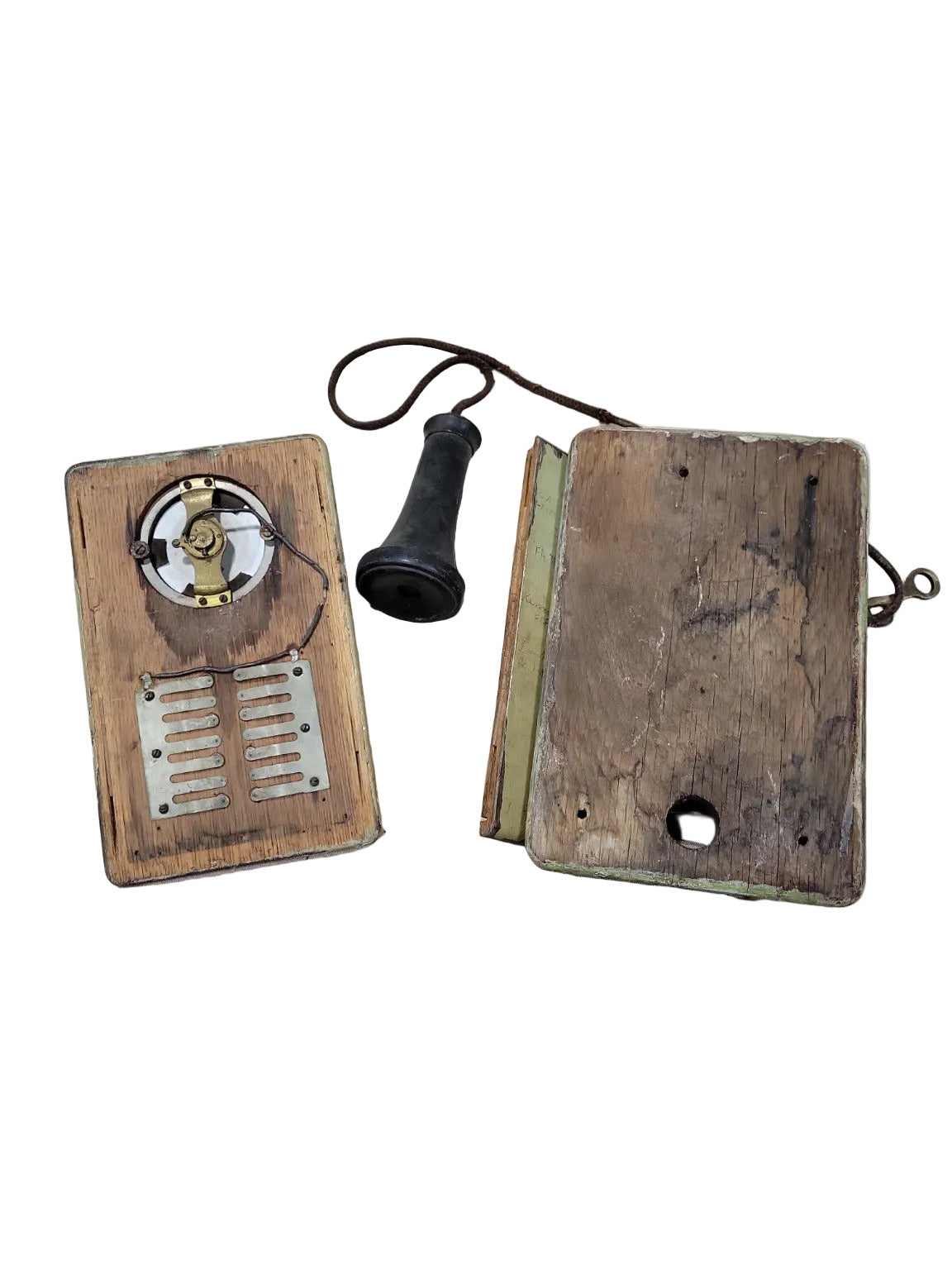 Antique Wooden Wall-Mount Intercom / Telephone Switchboard Box – Early 20th Century