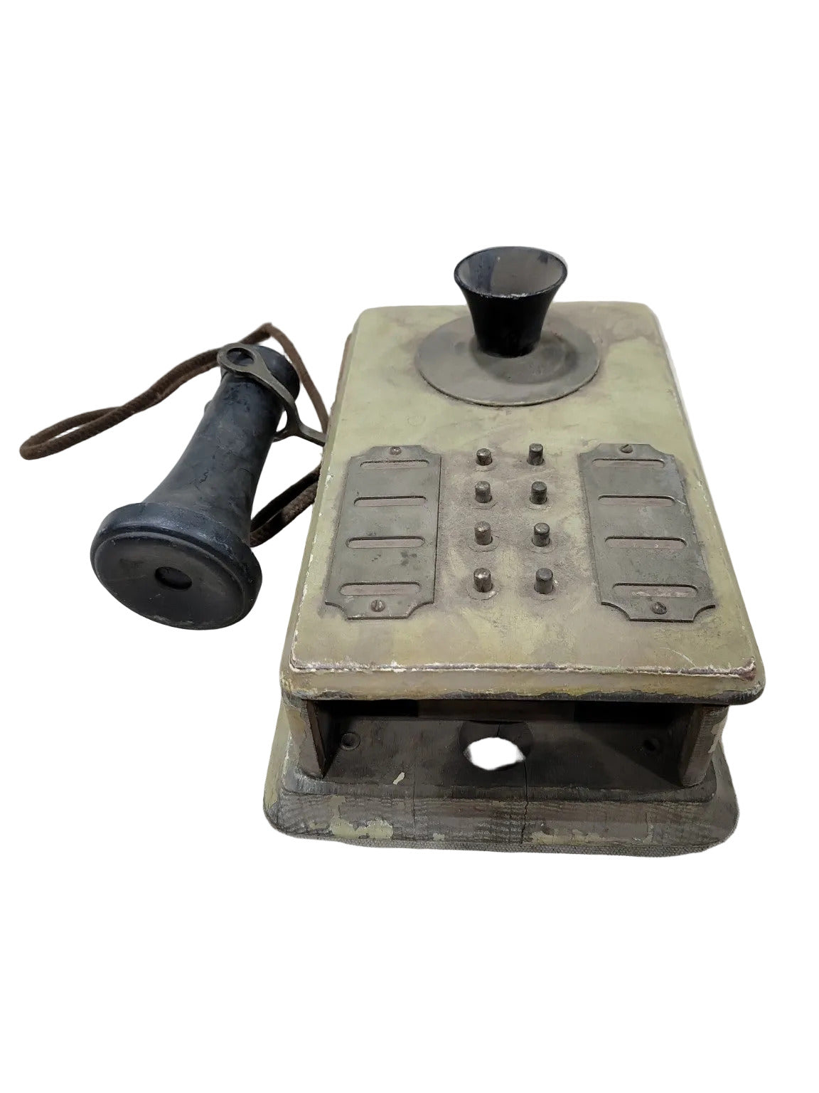 Antique Wooden Wall-Mount Intercom / Telephone Switchboard Box – Early 20th Century