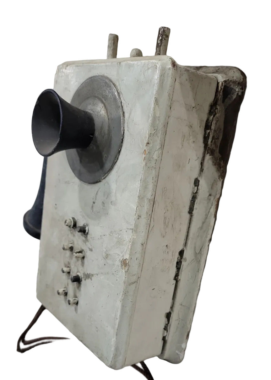 Early 20th Century Wall-Mount Industrial Intercom Phone Box