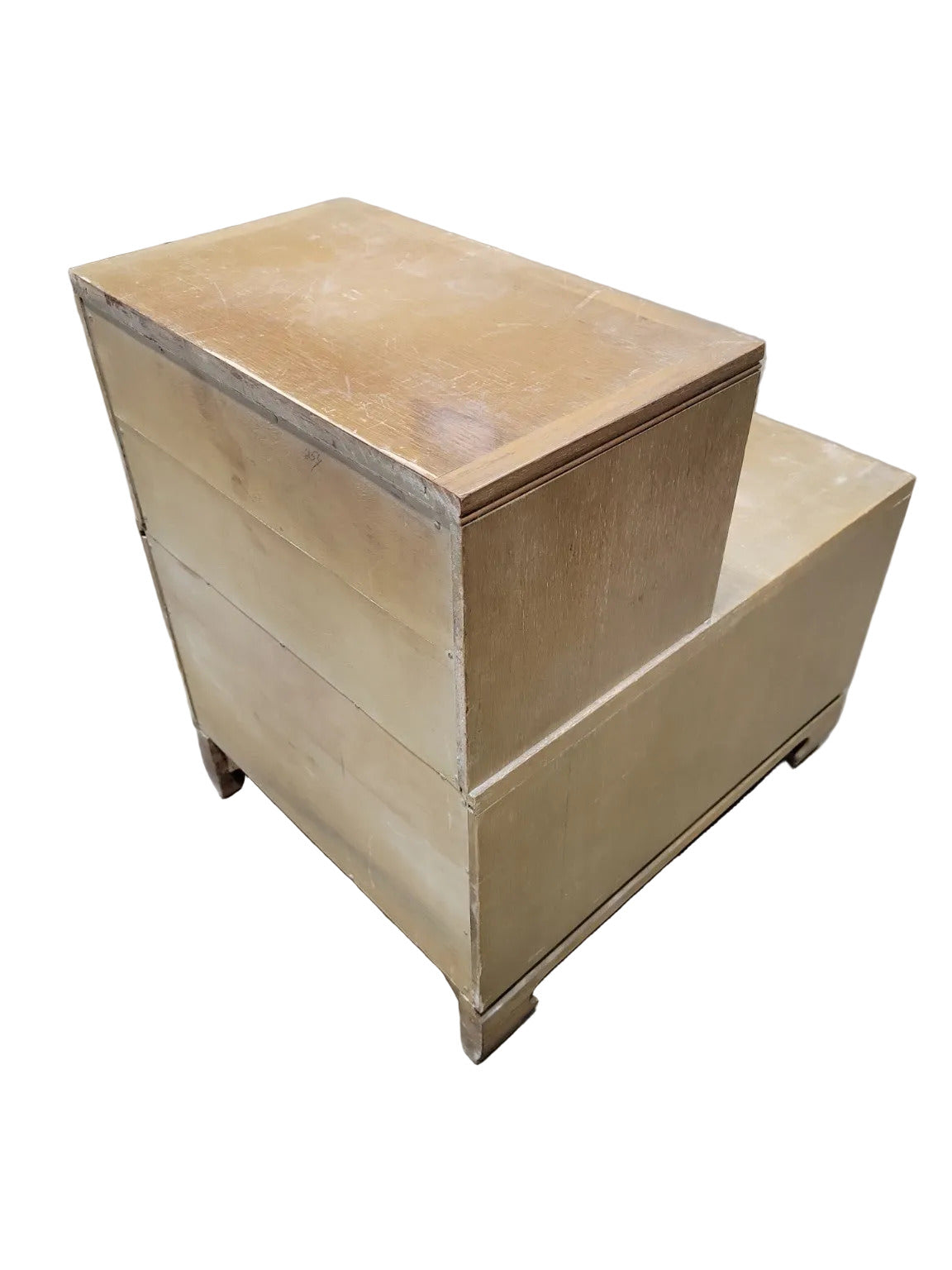 Vintage Grand Rapids Bookcase & Chair Co. Step Nightstand – Mid-Century Utility Furniture