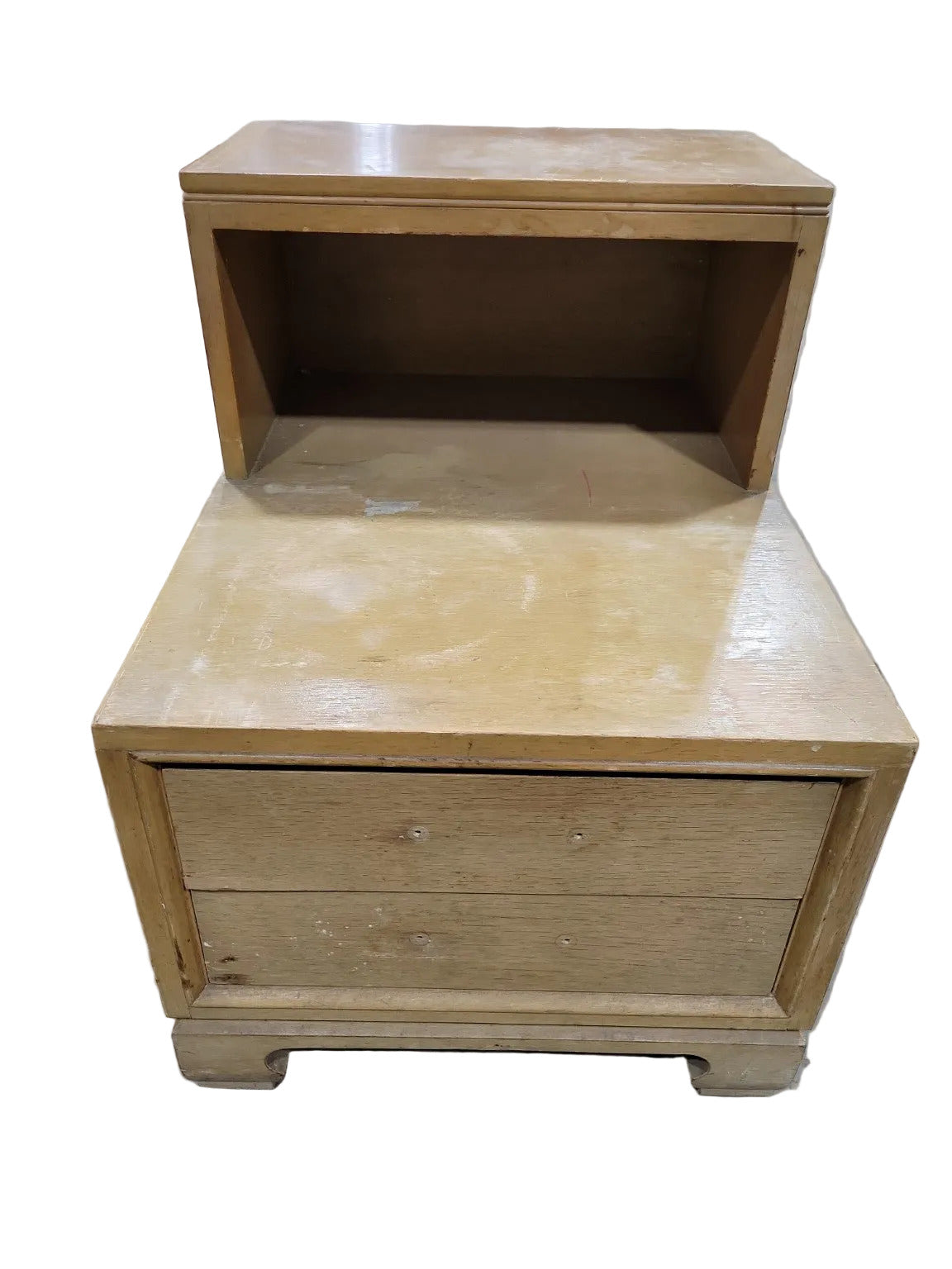 Vintage Grand Rapids Bookcase & Chair Co. Step Nightstand – Mid-Century Utility Furniture