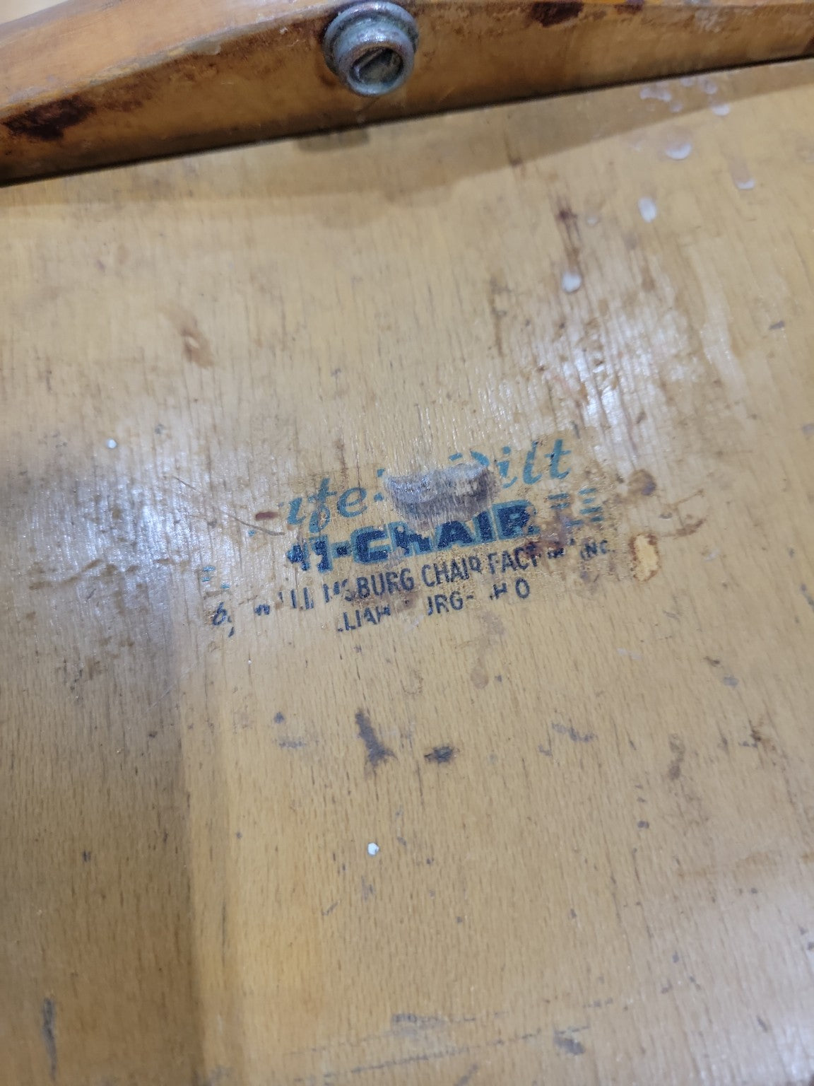 Vintage Wooden Child’s High Chair with Rolling Tray – Petersime Hi-Chair