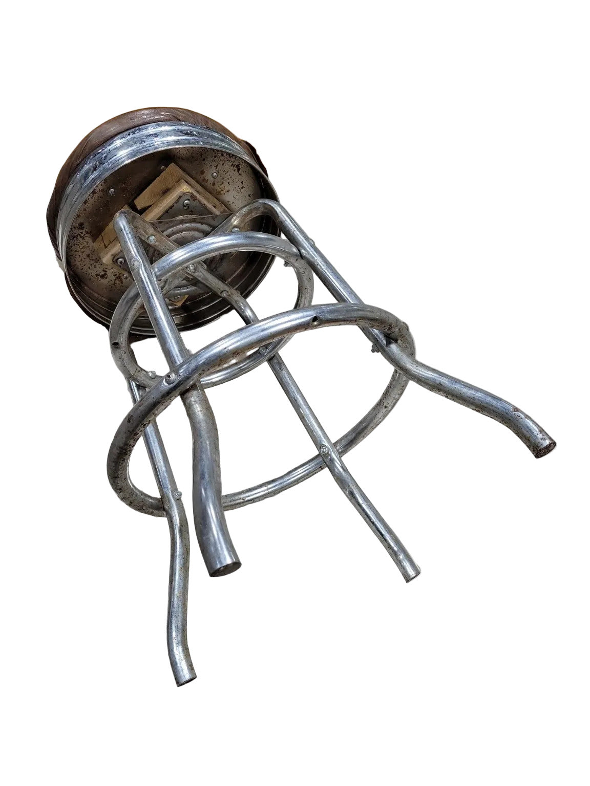 Vintage Chrome Diner Bar Stool with Round Vinyl Seat – Industrial  Mid-Century