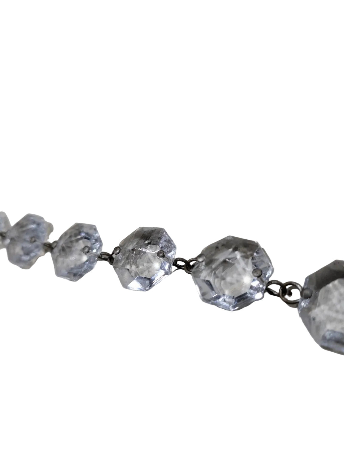 Vintage Faceted Crystal Chandelier Strands – Set of 10