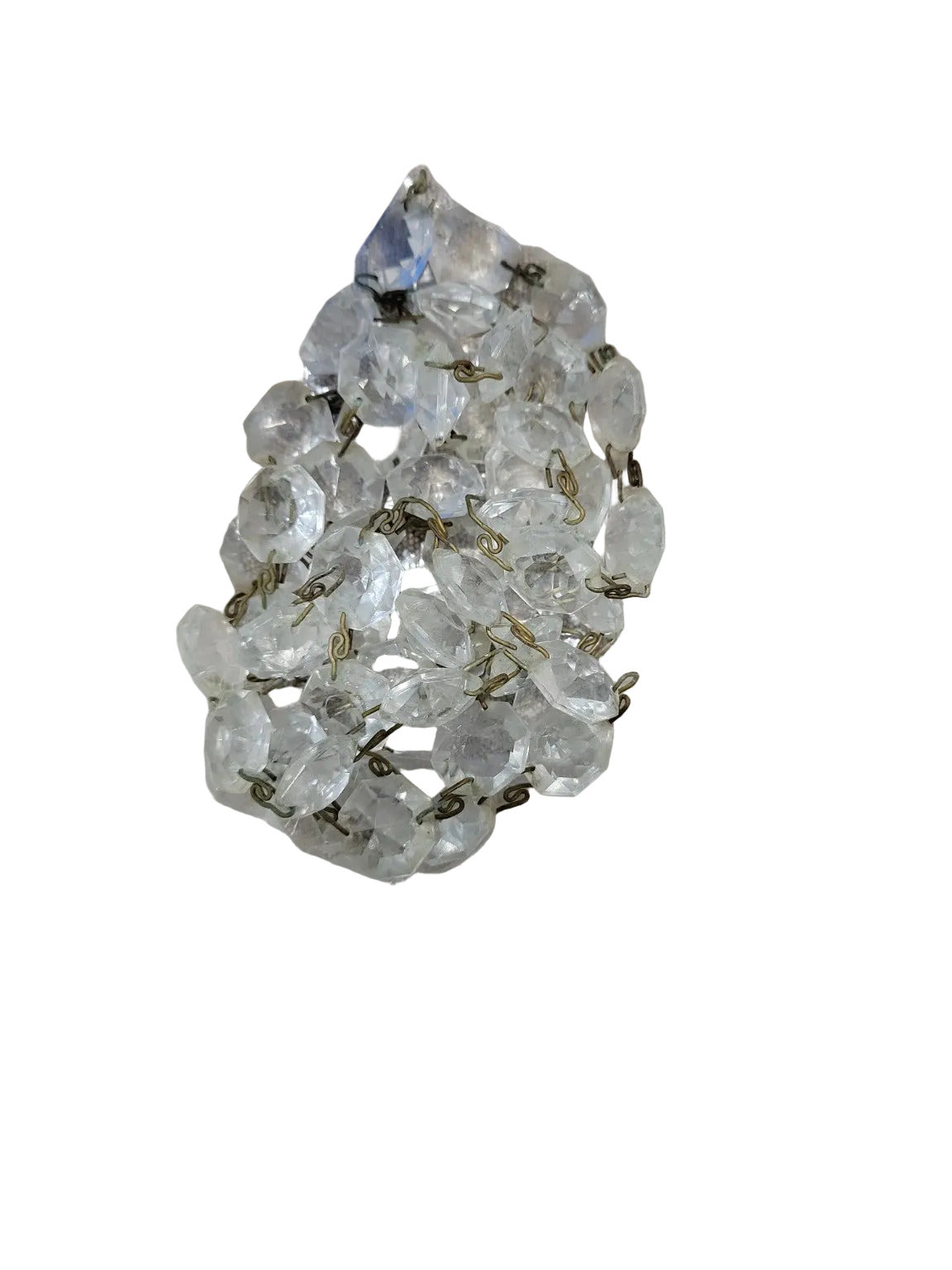 Vintage Faceted Crystal Chandelier Crystals – Assorted Groupings (52 Pieces)