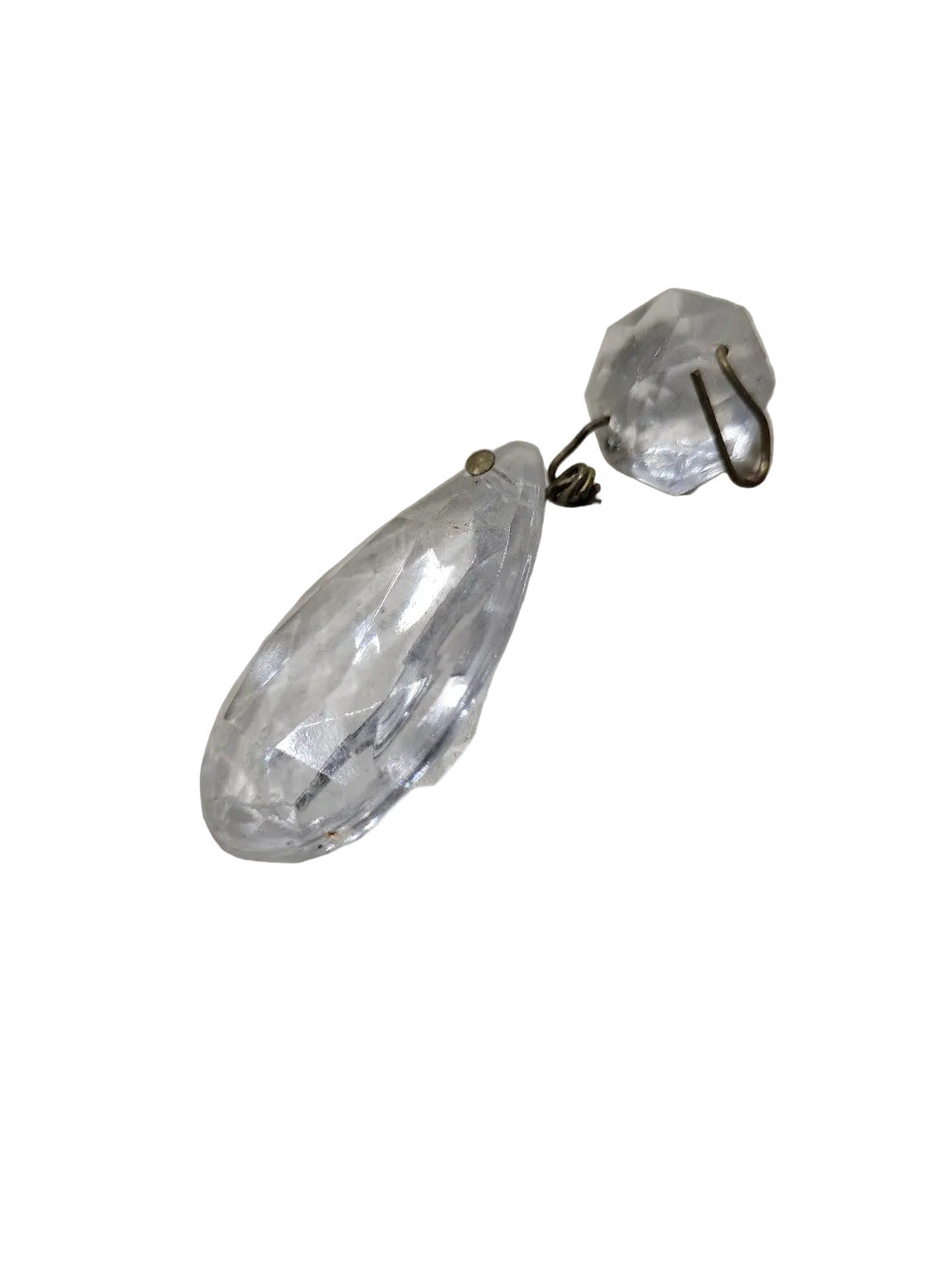 Vintage Teardrop Crystal Chandelier Prisms – Set of 15
