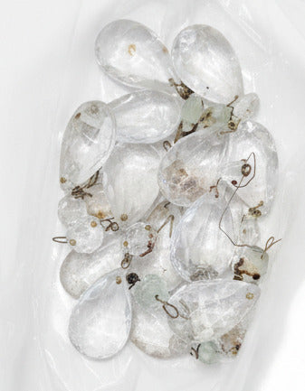 Vintage Teardrop Crystal Chandelier Prisms – Set of 15
