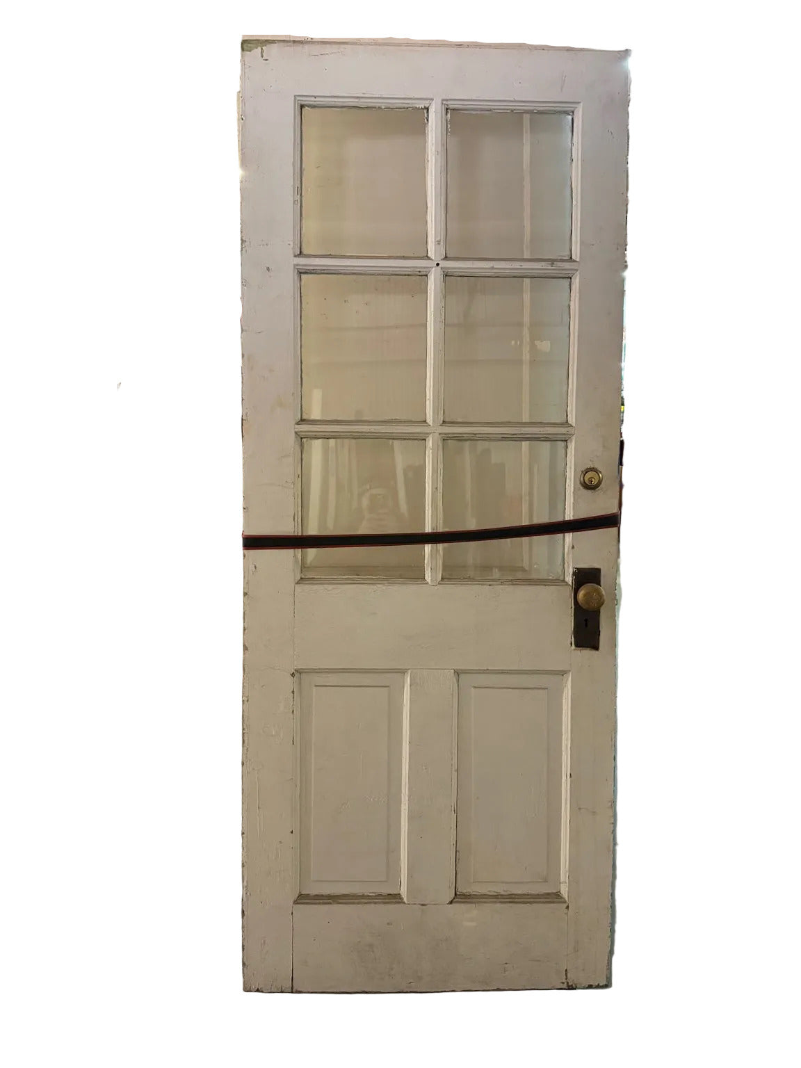 Vintage Exterior Wood Door with Six-Lite Glass