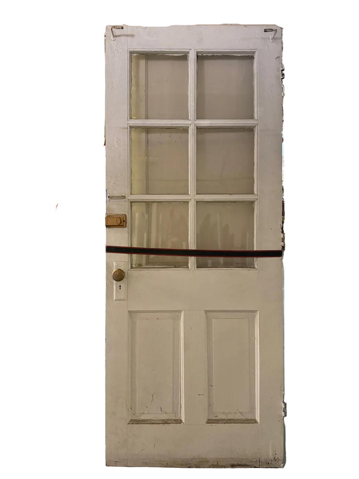 Vintage Exterior Wood Door with Six-Lite Glass