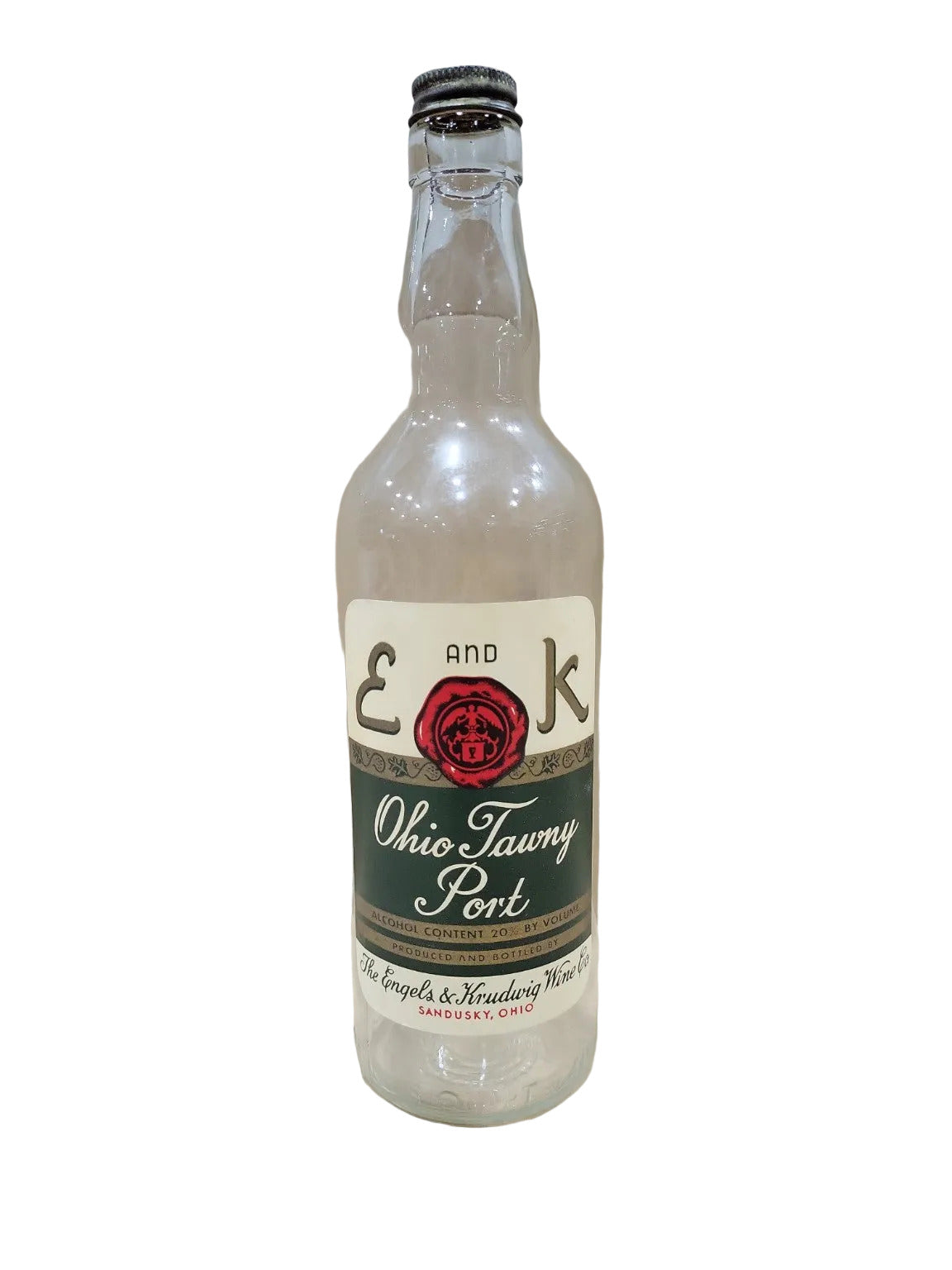 Vintage Ohio Tawny Port Wine Bottle – Engels & Krudwig, Sandusky Ohio