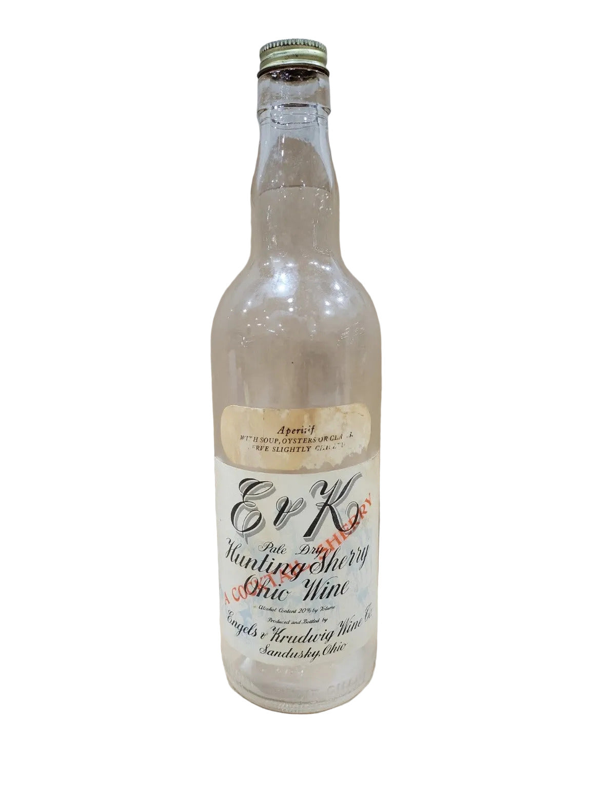 Vintage E & K Pale Dry Hunting Sherry – “A Cocktail Sherry” – Ohio Wine Bottle