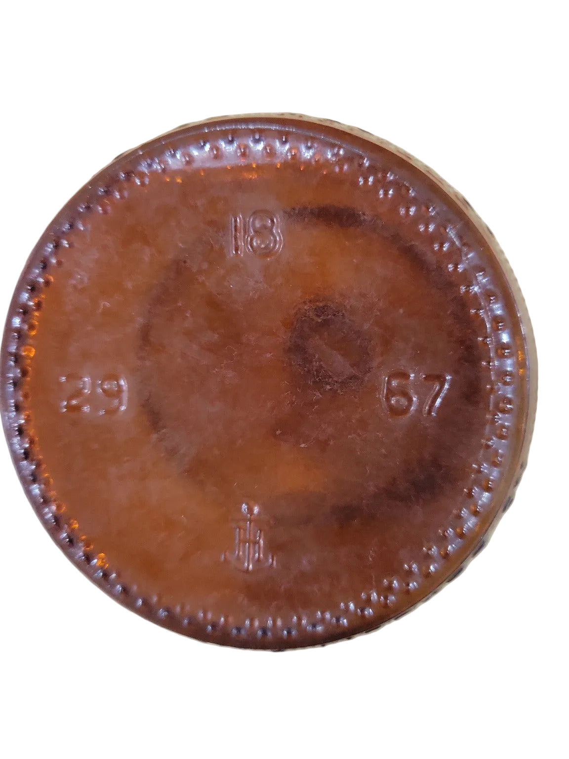 Anheuser-Busch Amber Glass Beer Bottle with Eagle Emblem