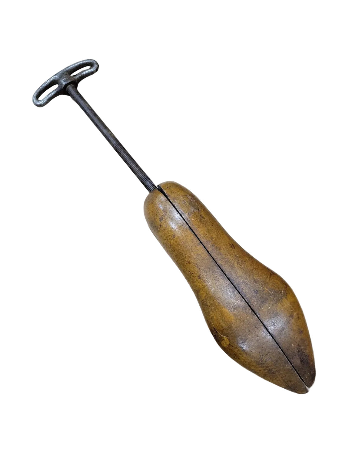 Antique Wooden Shoe Stretcher  Shoe Tree with Turn-Key Screw Mechanism