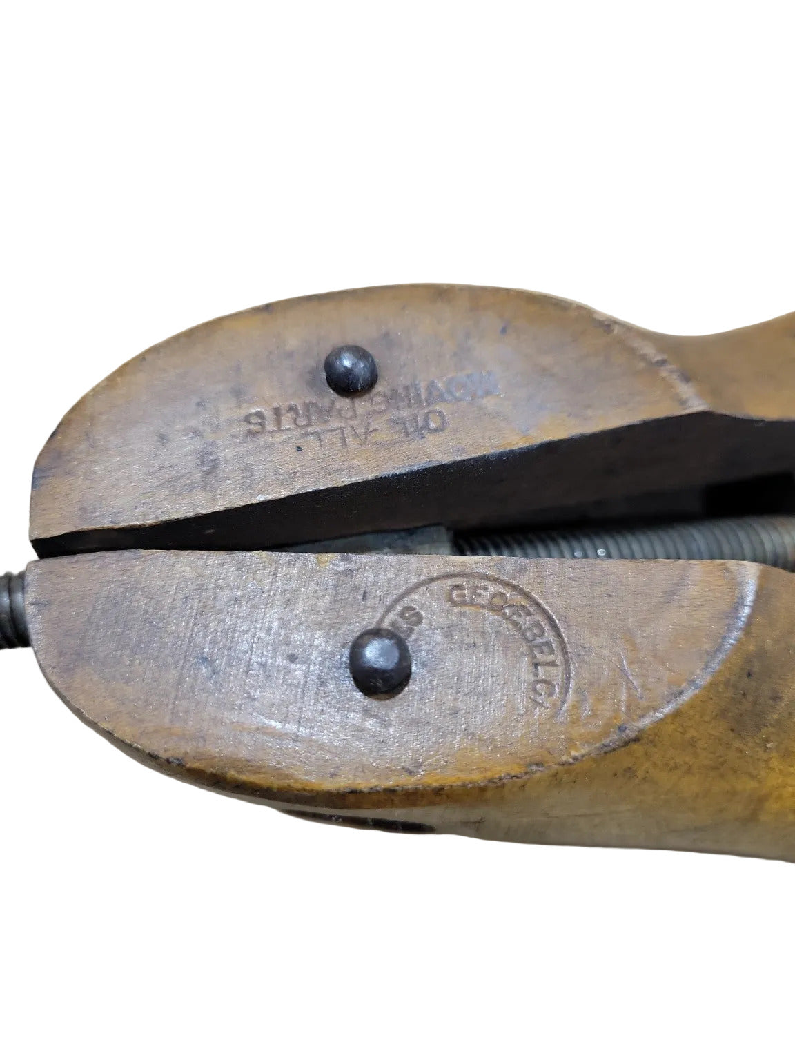 Antique Wooden Shoe Stretcher  Shoe Tree with Turn-Key Screw Mechanism