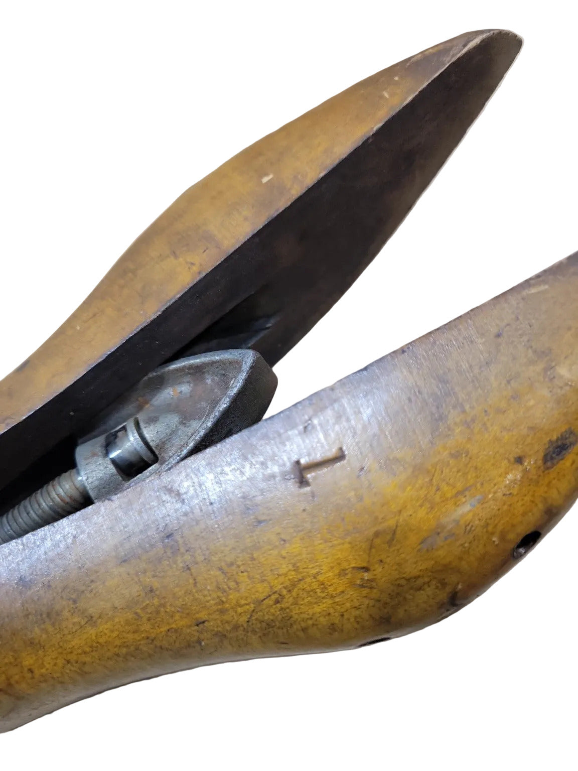 Antique Wooden Shoe Stretcher  Shoe Tree with Turn-Key Screw Mechanism