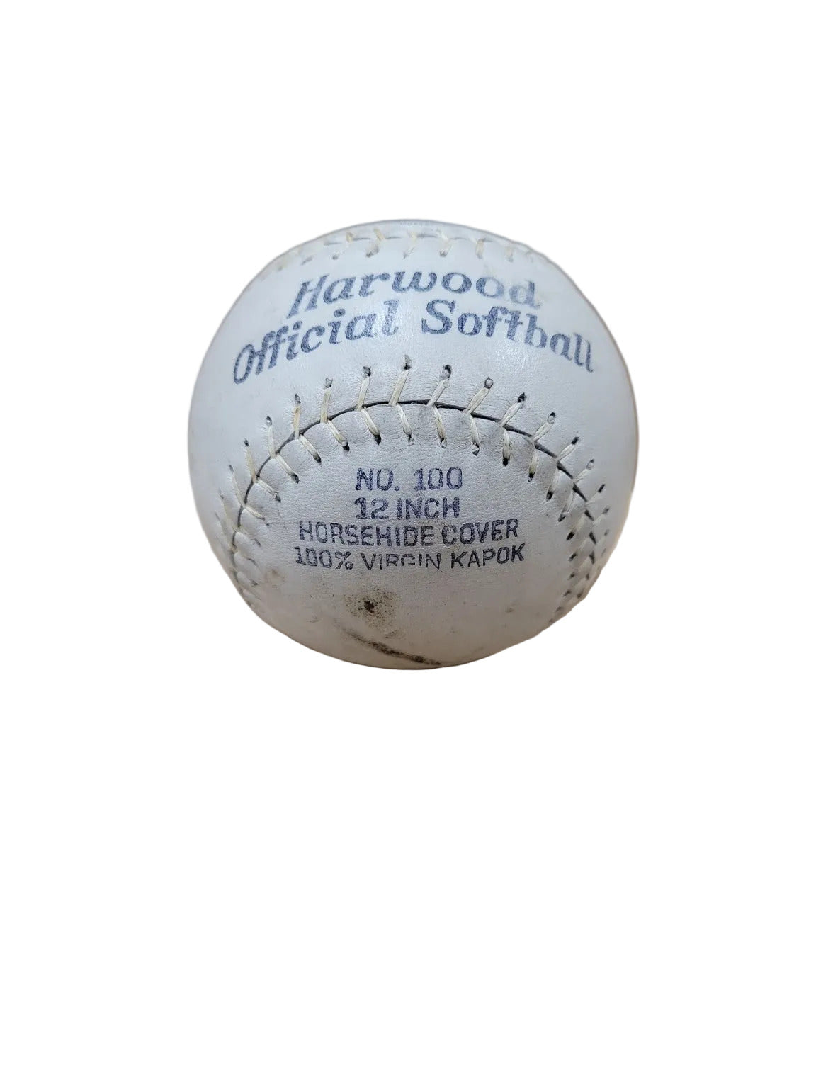 Vintage Harwood Official Softball with Original Box – No. 100, 12 Inch