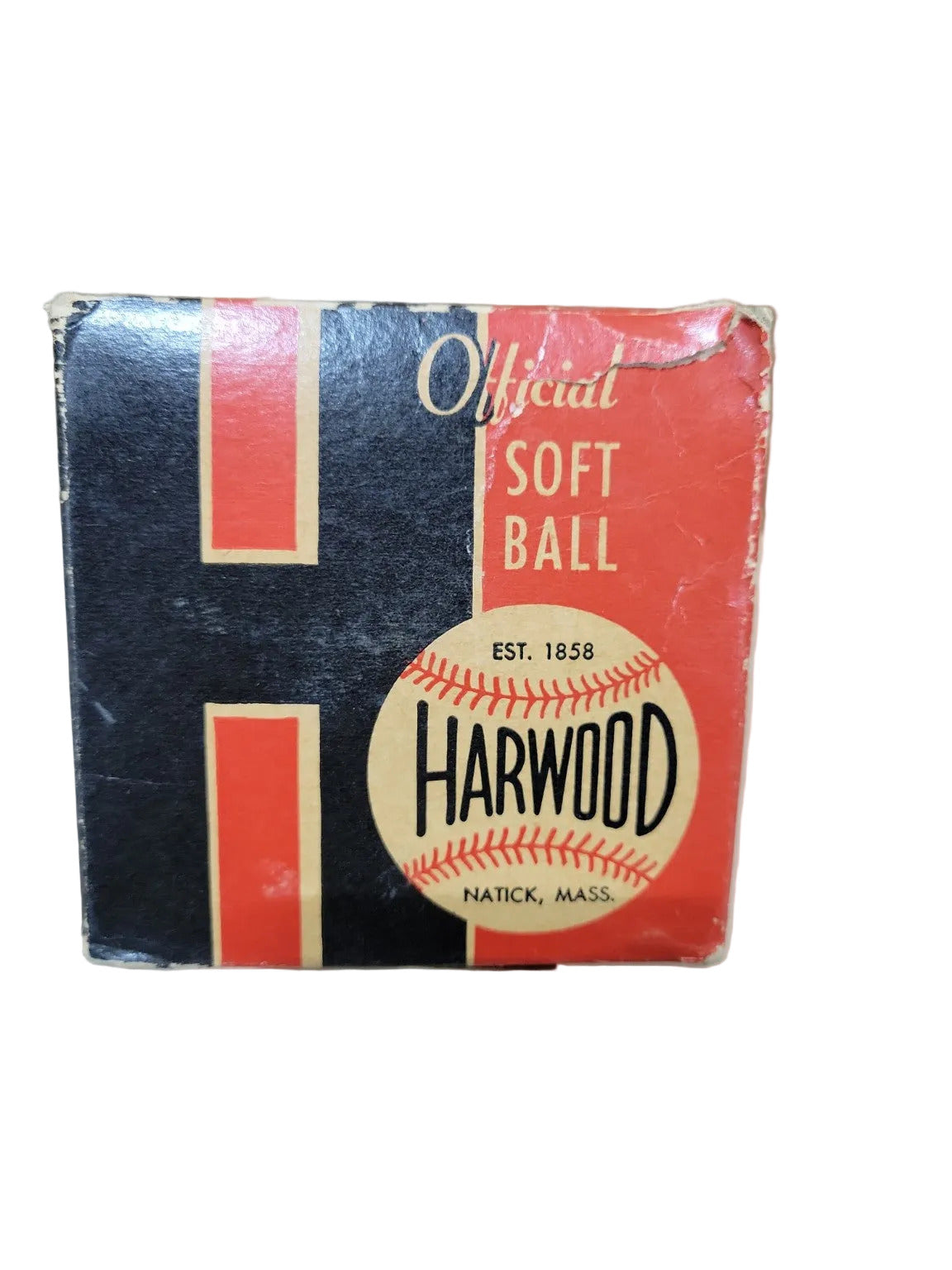 Vintage Harwood Official Softball with Original Box – No. 100, 12 Inch