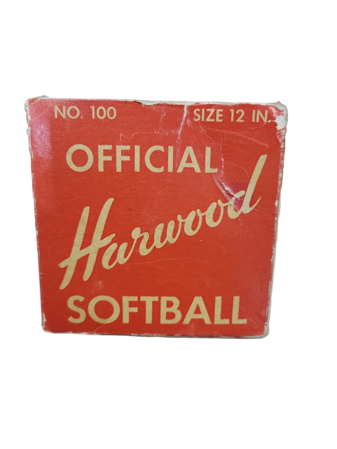 Vintage Harwood Official Softball with Original Box – No. 100, 12 Inch