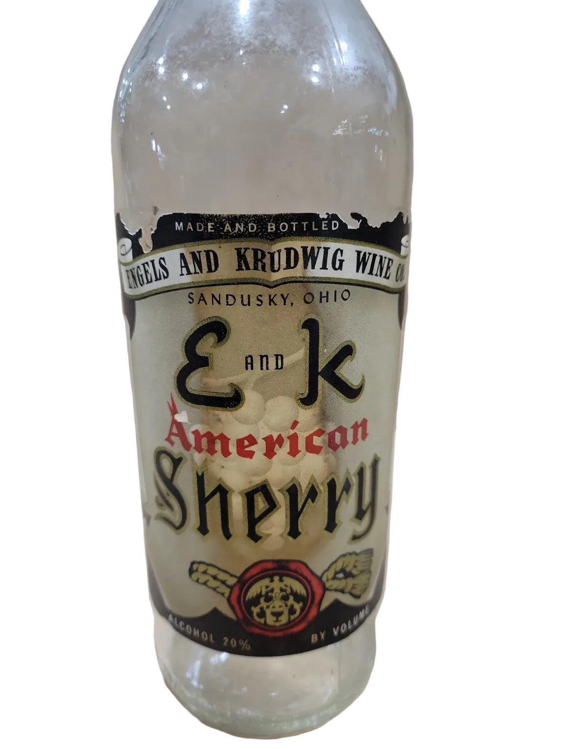 Vintage E & K American Sherry Glass Wine Bottle – Sandusky, Ohio