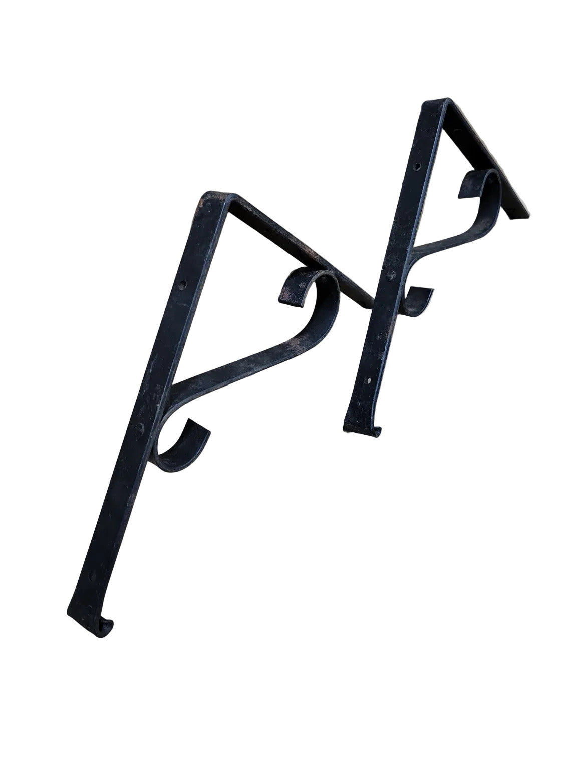 Wrought Iron Scroll Shelf Brackets – Set of 2