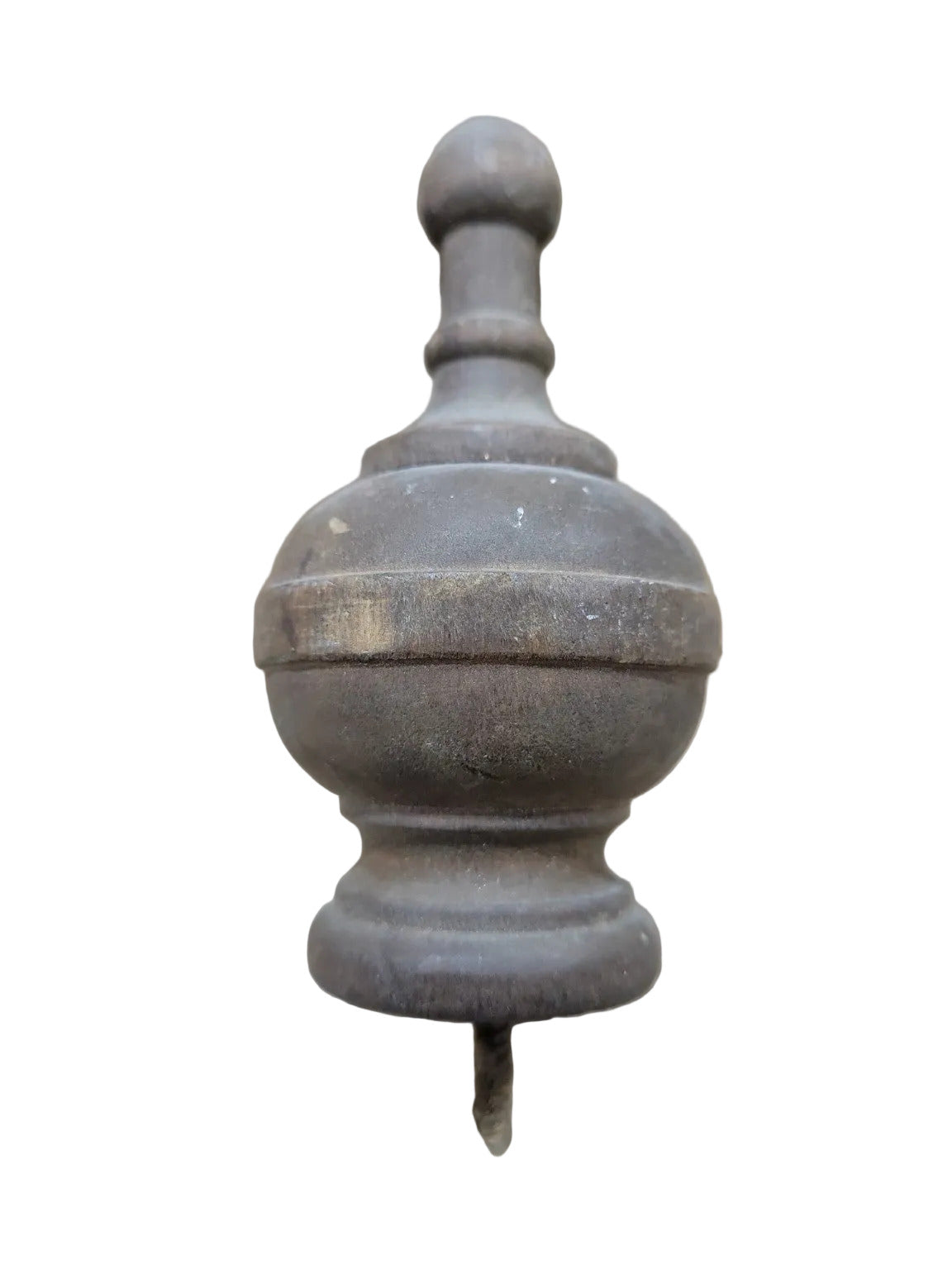 Turned Wood Finial  Decorative Knob with Screw Mount